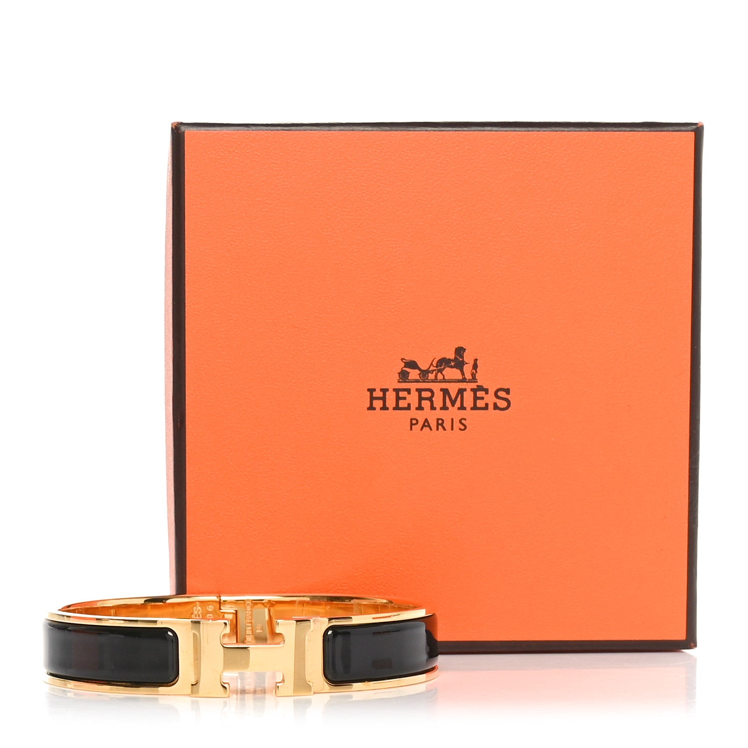 Hermes Enamel Narrow Clic Clac H Bracelet GM Black 5 of 5