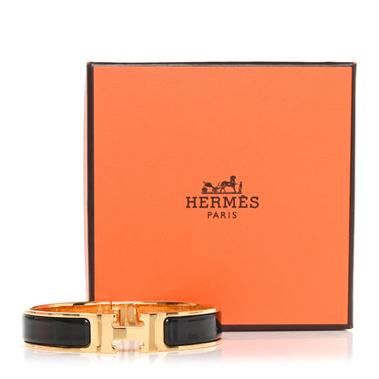 Hermes Enamel Narrow Clic Clac H Bracelet GM Black 5 of 5
