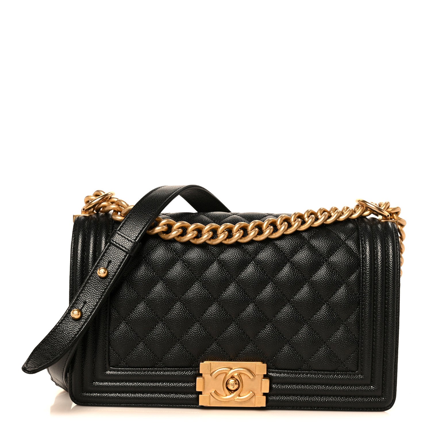 Chanel Caviar Quilted Medium Boy Flap Black 1 of 9