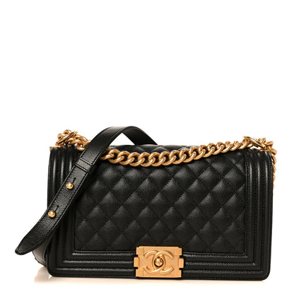 Chanel Caviar Quilted Medium Boy Flap Black 1 of 9