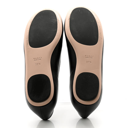 Gucci Malaga Kid Jarret Ballet Flats 37.5 Black 5 of 11