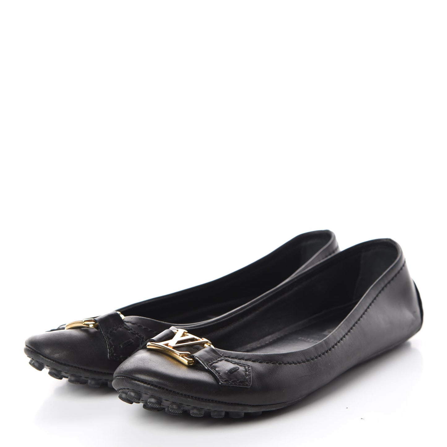 Calf Oxford Ballerina Flats 36.5 Black