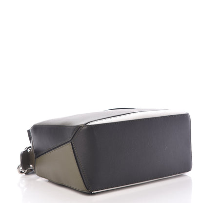 Loewe Calfskin Small Puzzle Bag Khaki Green Soft White 4 of 9