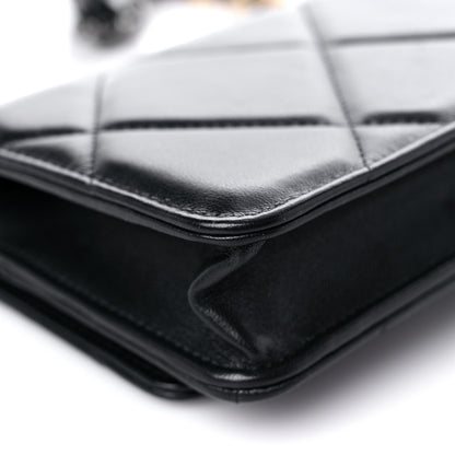 Chanel Lambskin Quilted Chanel 19 Wallet On Chain WOC Black 11 of 16