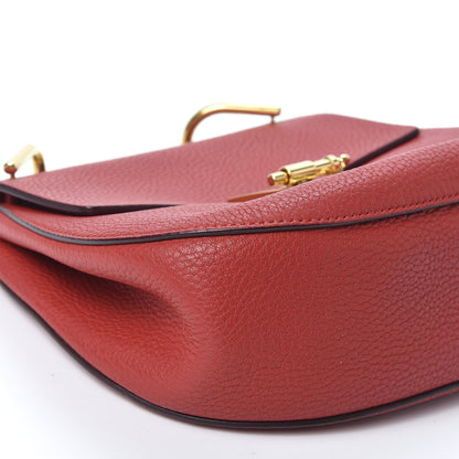 Chloe Grained Lambskin Drew Shoulder Bag Plaid Red 5 of 8