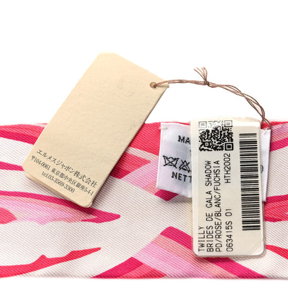 Hermes Silk Brides De Gala Shadow Twilly Rose Blanc Fuchsia 3 of 4