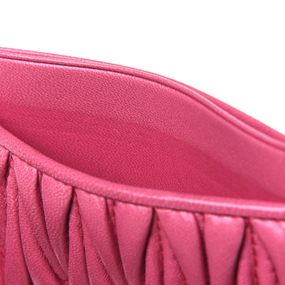 Miu Miu Nappa Matelasse Card Case Magenta 7 of 10