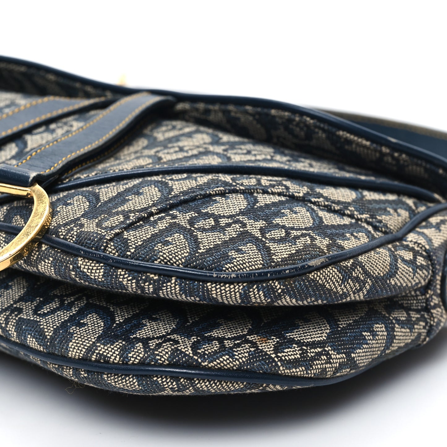 Monogram Double Saddle Bag Navy Blue
