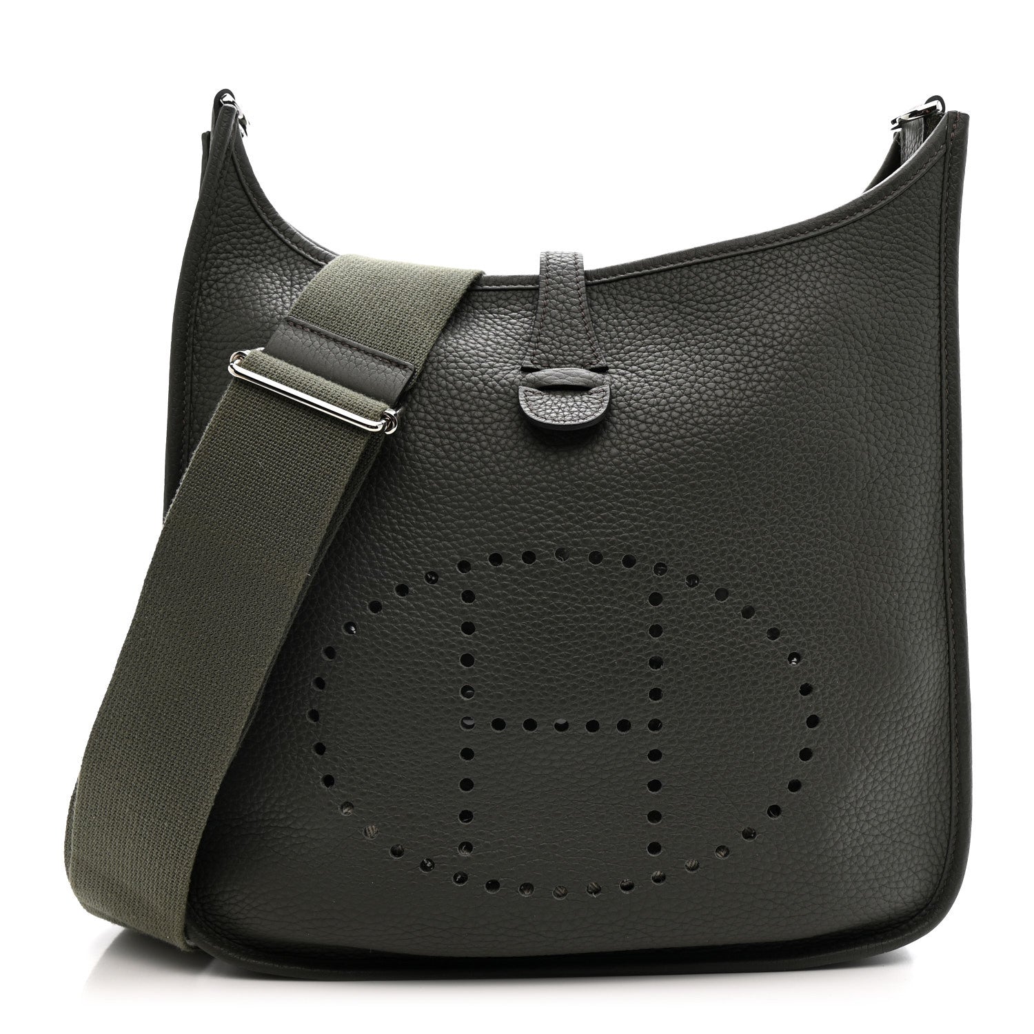 Hermes Taurillon Clemence EVELYNE III Vert De Gris 1 of 10