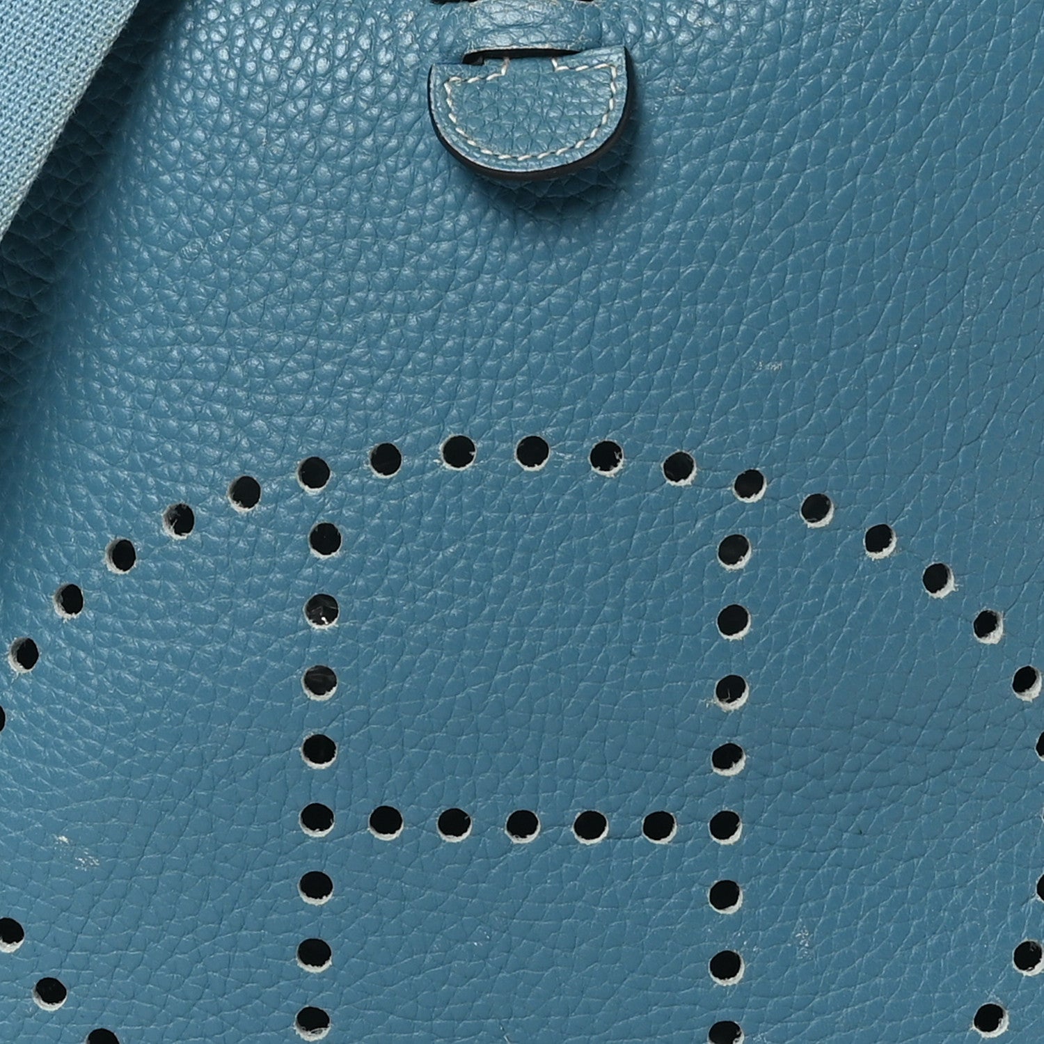 Hermes Taurillon Clemence Evelyne PM Blue Jean 8 of 11