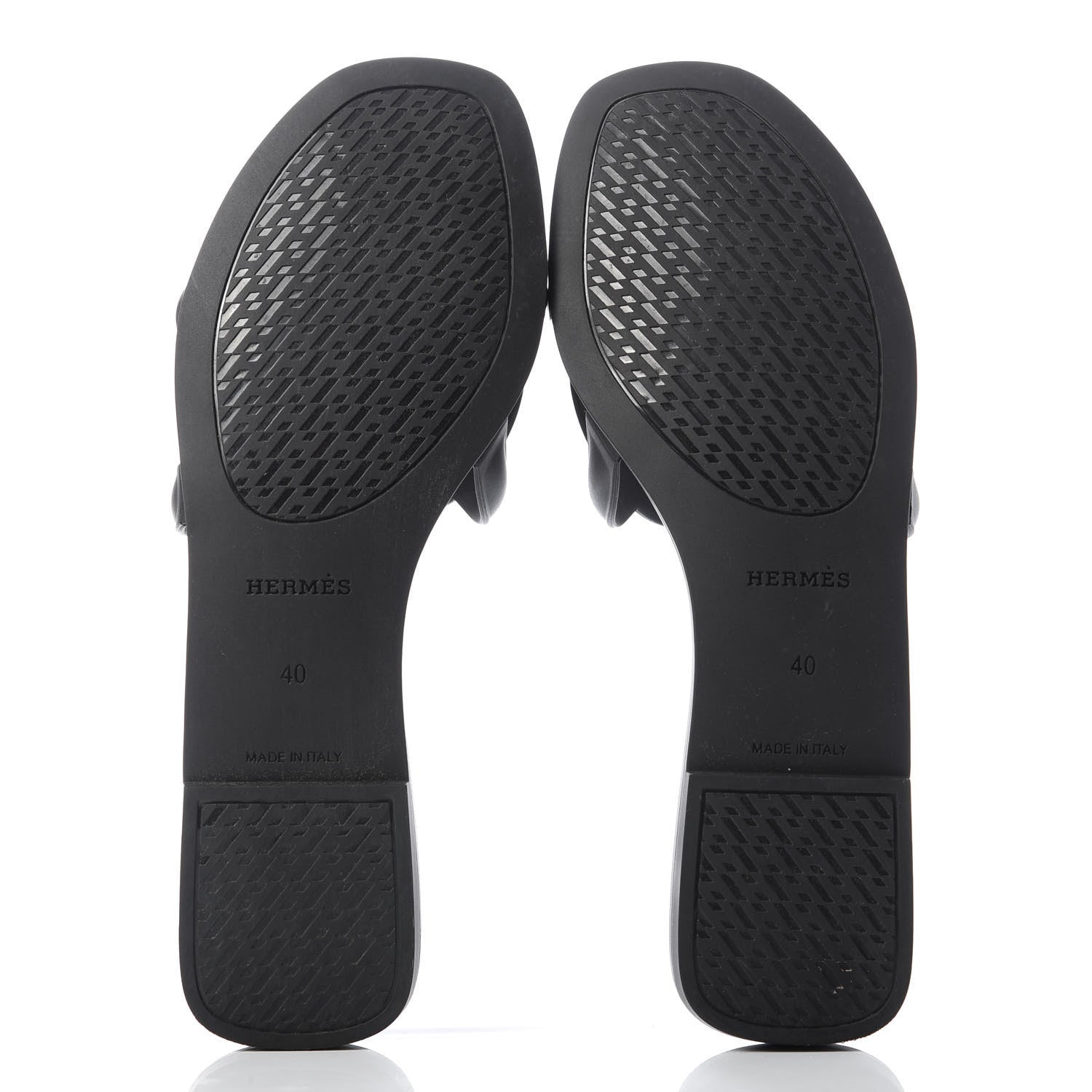 Hermes Rubber Aloha Sandals 40 Black 5 of 8