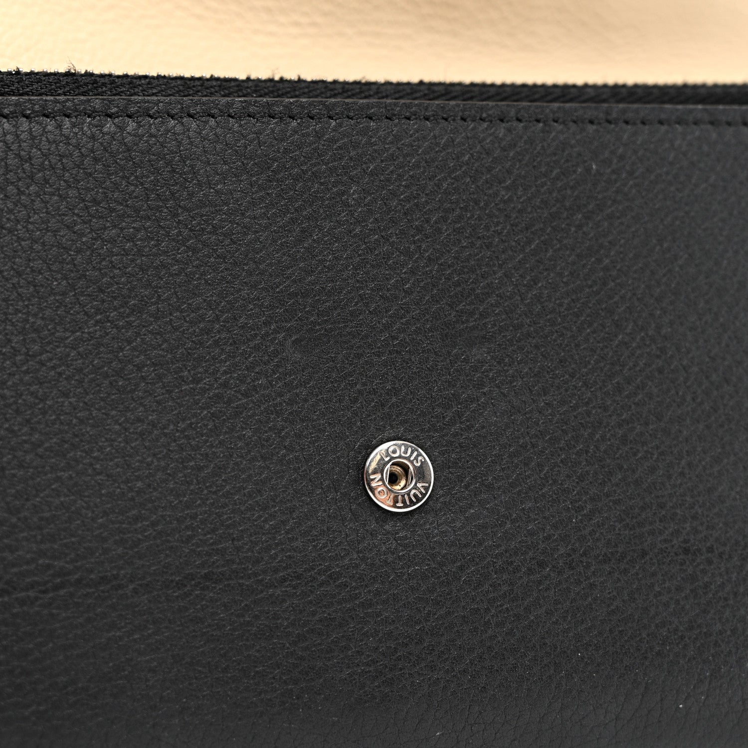 Louis Vuitton Calfskin Lockme II Wallet Vanille Black 9 of 9