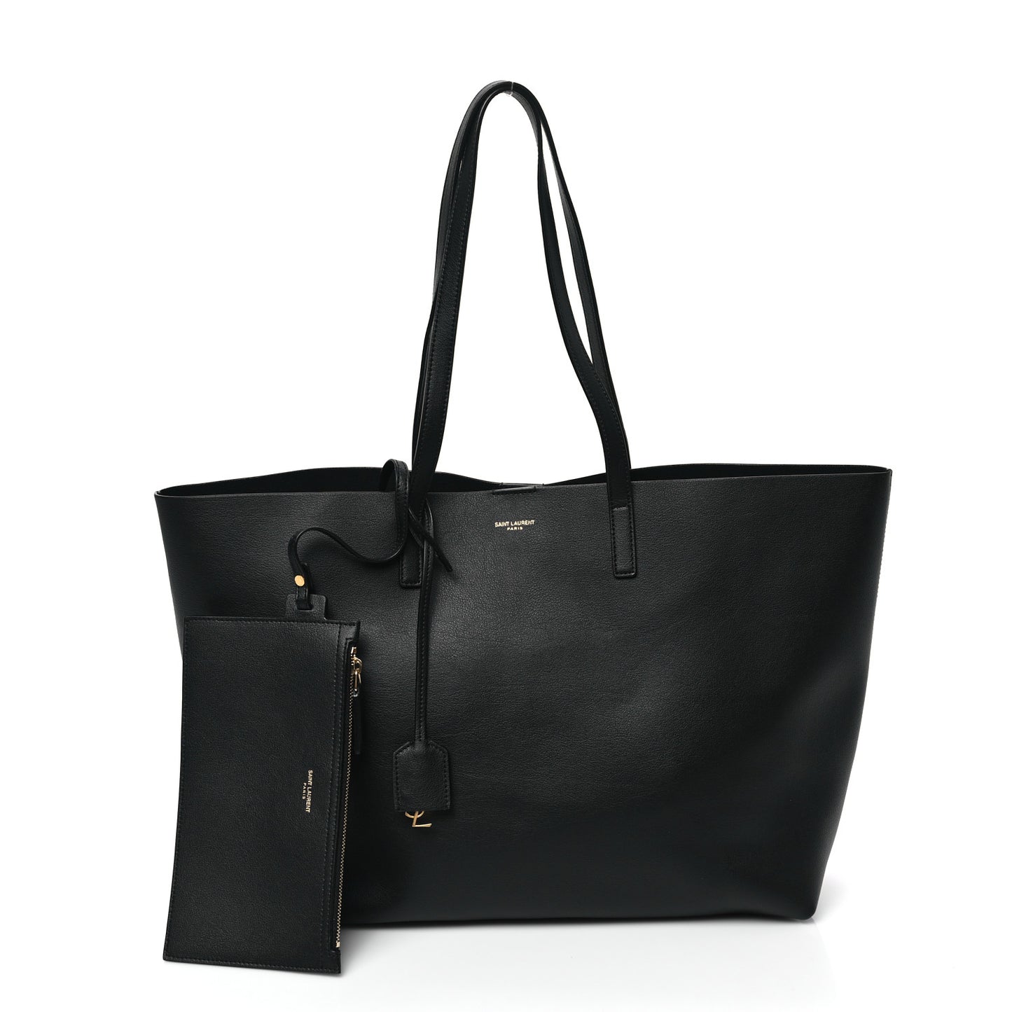 Calfskin Large Shopping Tote Black