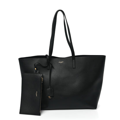 Saint Laurent Calfskin Large Shopping Tote Black 3 of 12