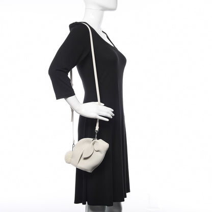 Loewe Calfskin Shearling Mini Bunny Crossbody Bag White 2 of 7