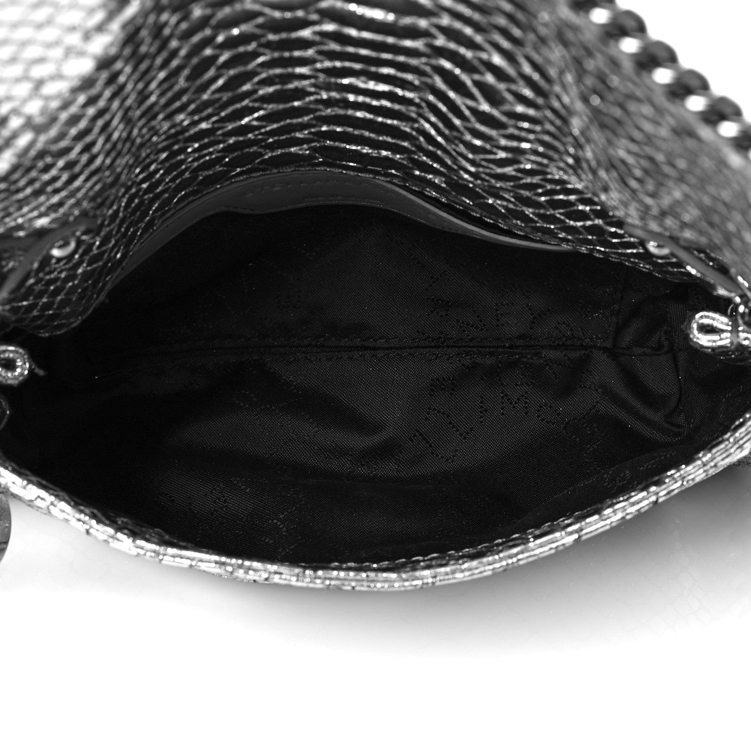 Stella McCartney Metallic Alter Snakeskin Falabella Crossbody Bag Silver 5 of 11