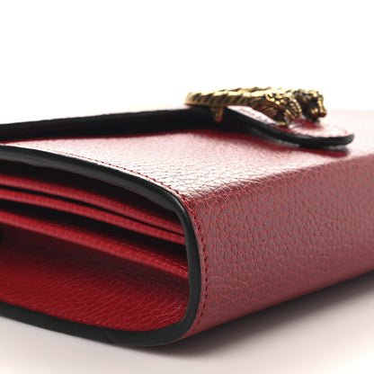 Gucci Calfskin Garden Dionysus Chain Wallet Hibiscus Red 10 of 12