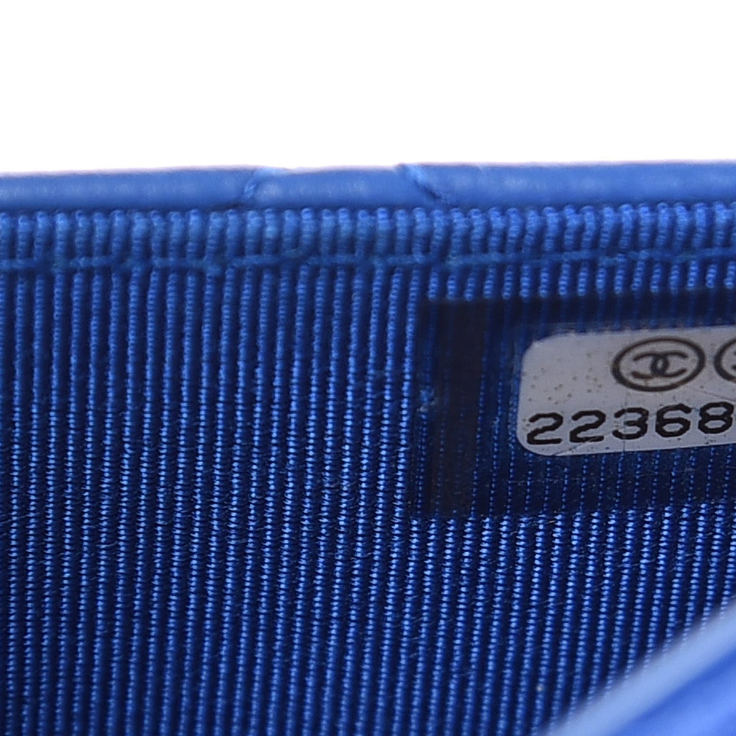 Lambskin Quilted Wallet On Chain WOC Bright Blue