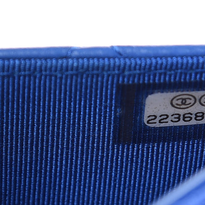 Chanel Lambskin Quilted Wallet On Chain WOC Bright Blue 7 of 11