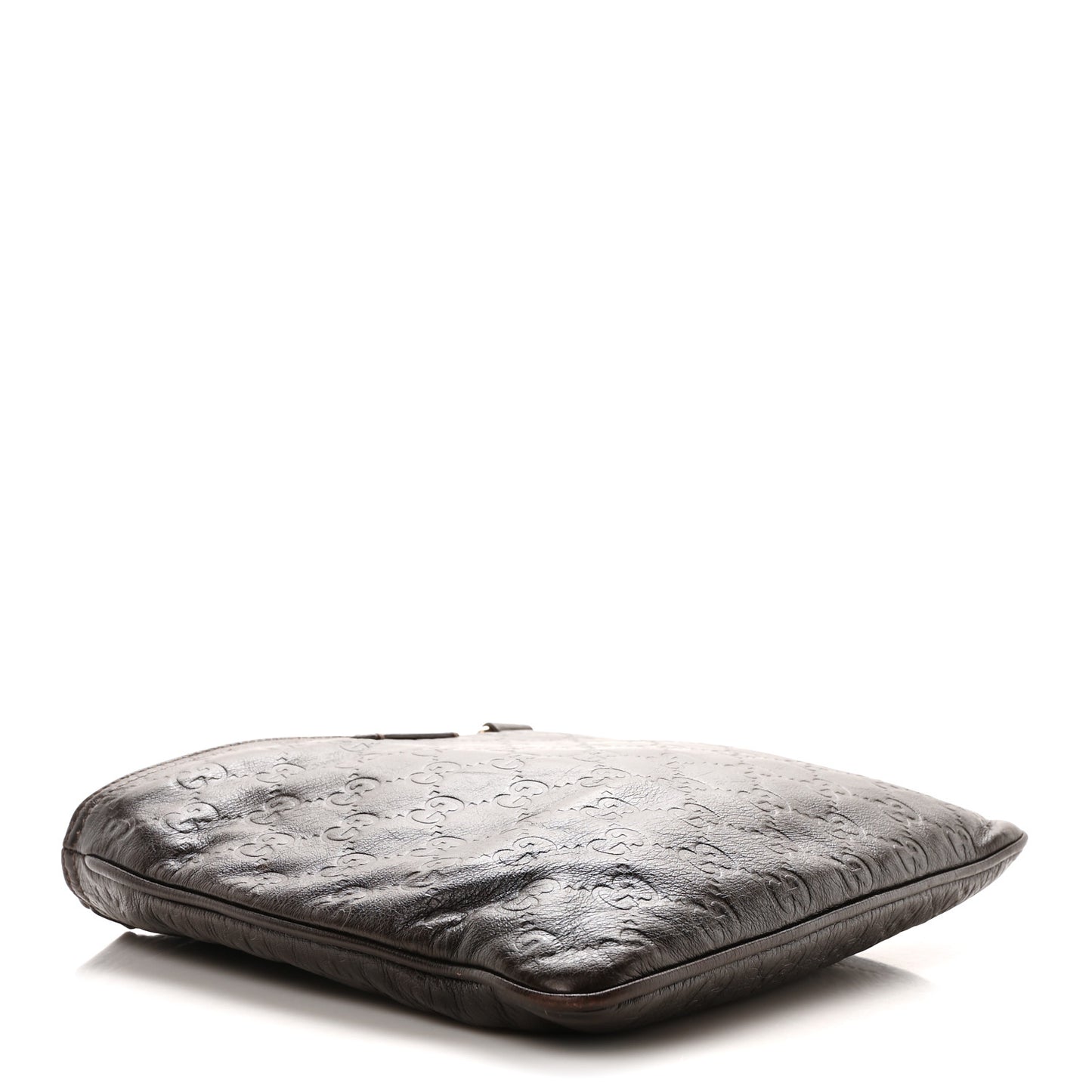 Guccissima Small Flat Messenger Bag Dark Brown