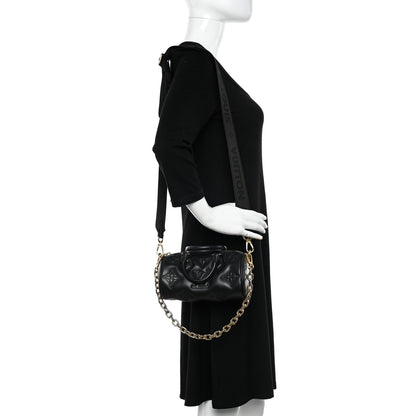 Louis Vuitton Calfskin Bubblegram Papillon BB Black 2 of 9