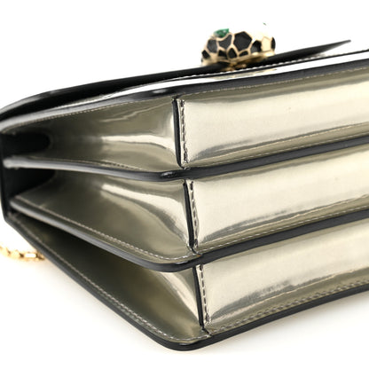 Bulgari Metallic Calfskin Serpenti Forever Top Handle Silver 9 of 11
