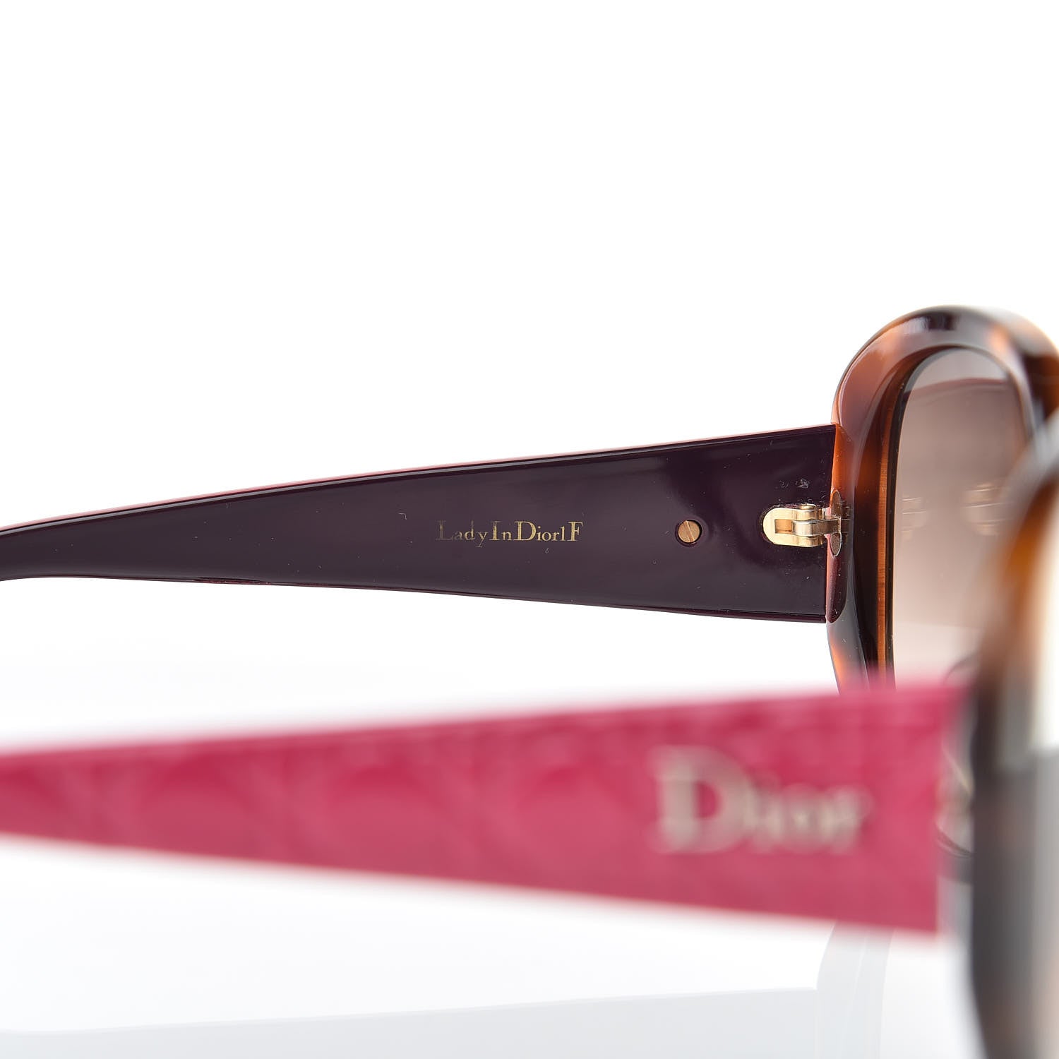 Christian Dior Resin Cannage Lady In Dior 1 Sunglasses Havana Pink 5 of 7