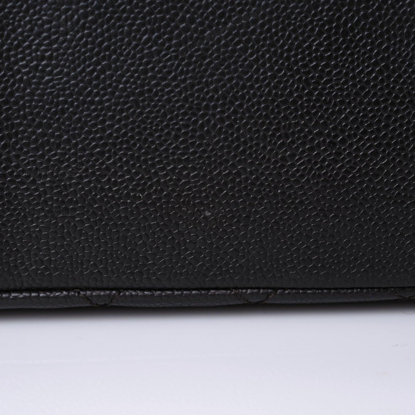 Caviar Quilted Grand Shopping Tote GST Dark Brown