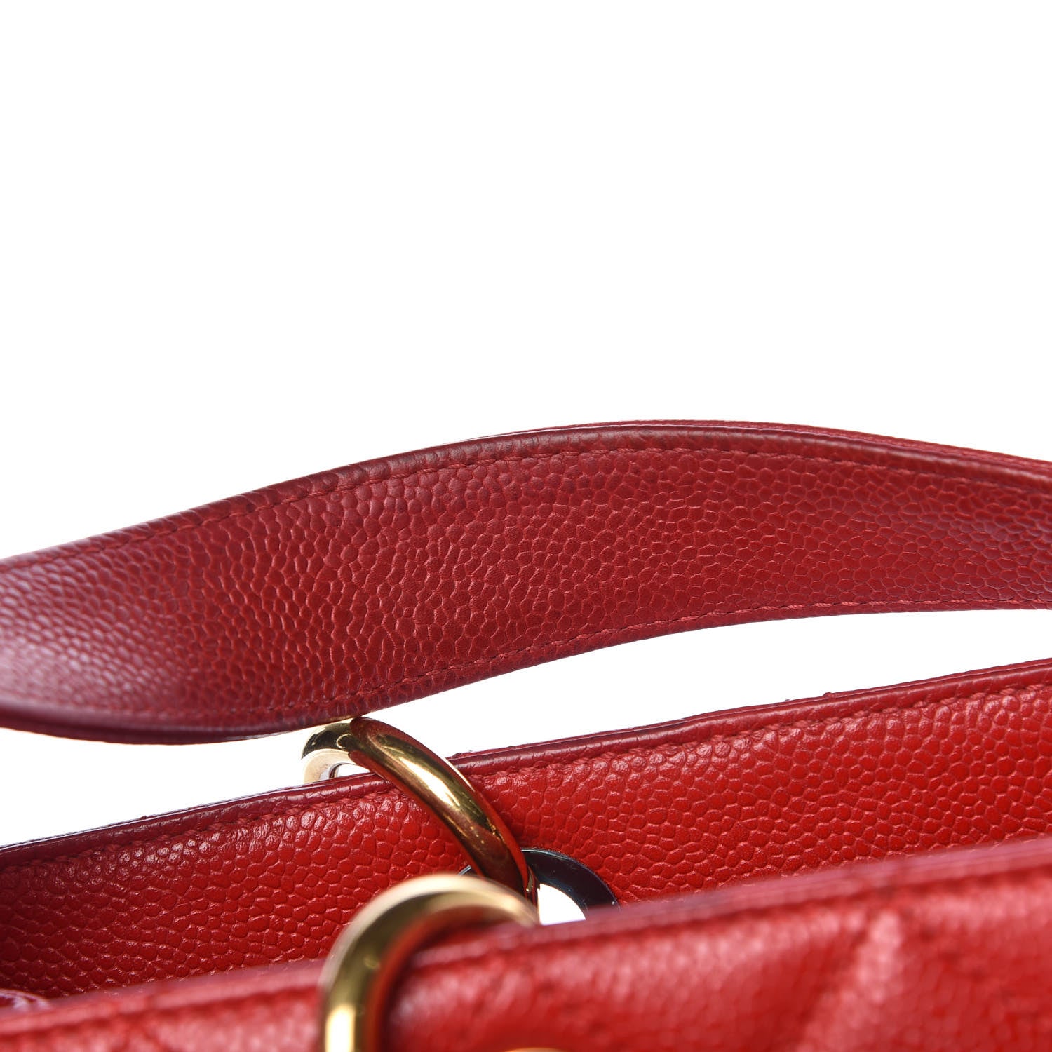 Chanel Caviar Quilted Grand Shopping Tote GST Red 12 of 19