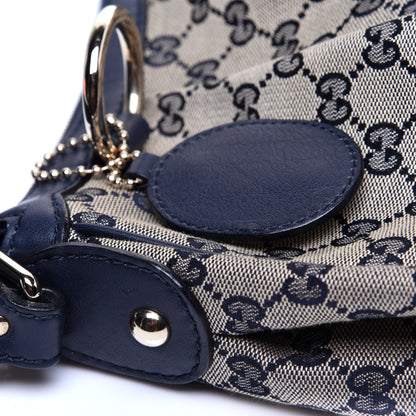 Gucci Monogram Medium Sukey Hobo Navy 14 of 14