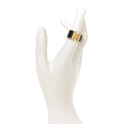 Hermes Madame Calfskin Large Olympe Ring S Black 2 of 4