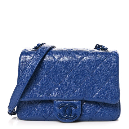 Chanel Caviar Quilted Incognito Mini Square Flap Dark Blue 1 of 10
