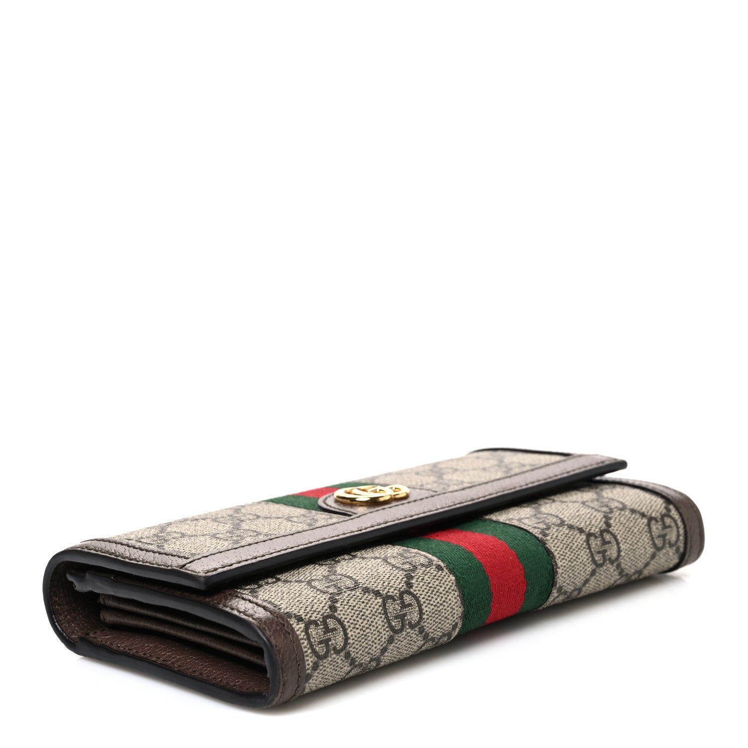 Gucci GG Supreme Monogram Web Ophidia Continental Wallet Brown 4 of 7