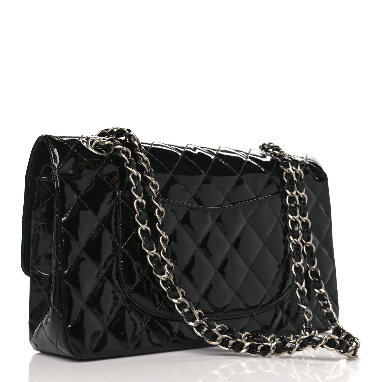 Chanel Patent Quilted Medium Double Flap Black 3 of 10