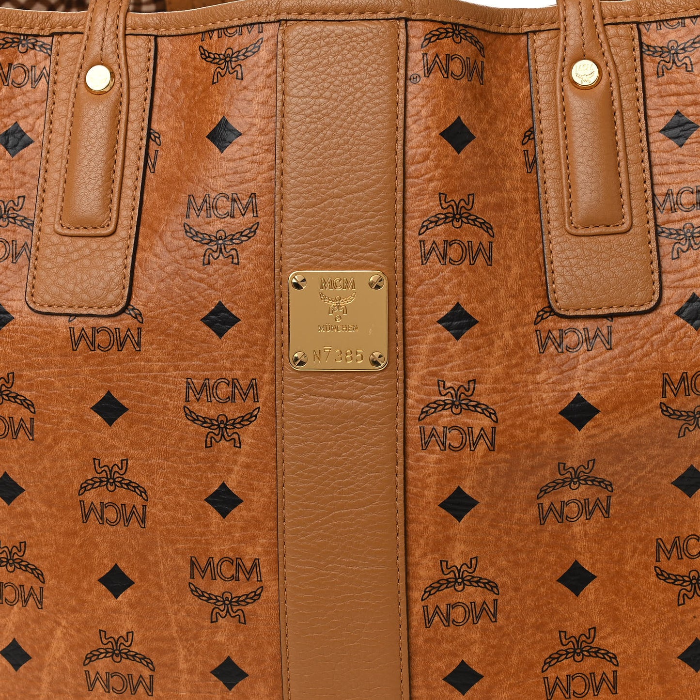 Visetos Large Liz Reversible Shopper Tote Cognac