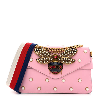 Gucci Nappa Pearl Studded Mini Queen Margaret Broadway Shoulder Bag Sugar Pink 1 of 12