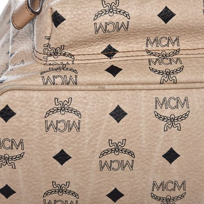 MCM Visetos Medium Studded Stark Backpack Beige 10 of 10