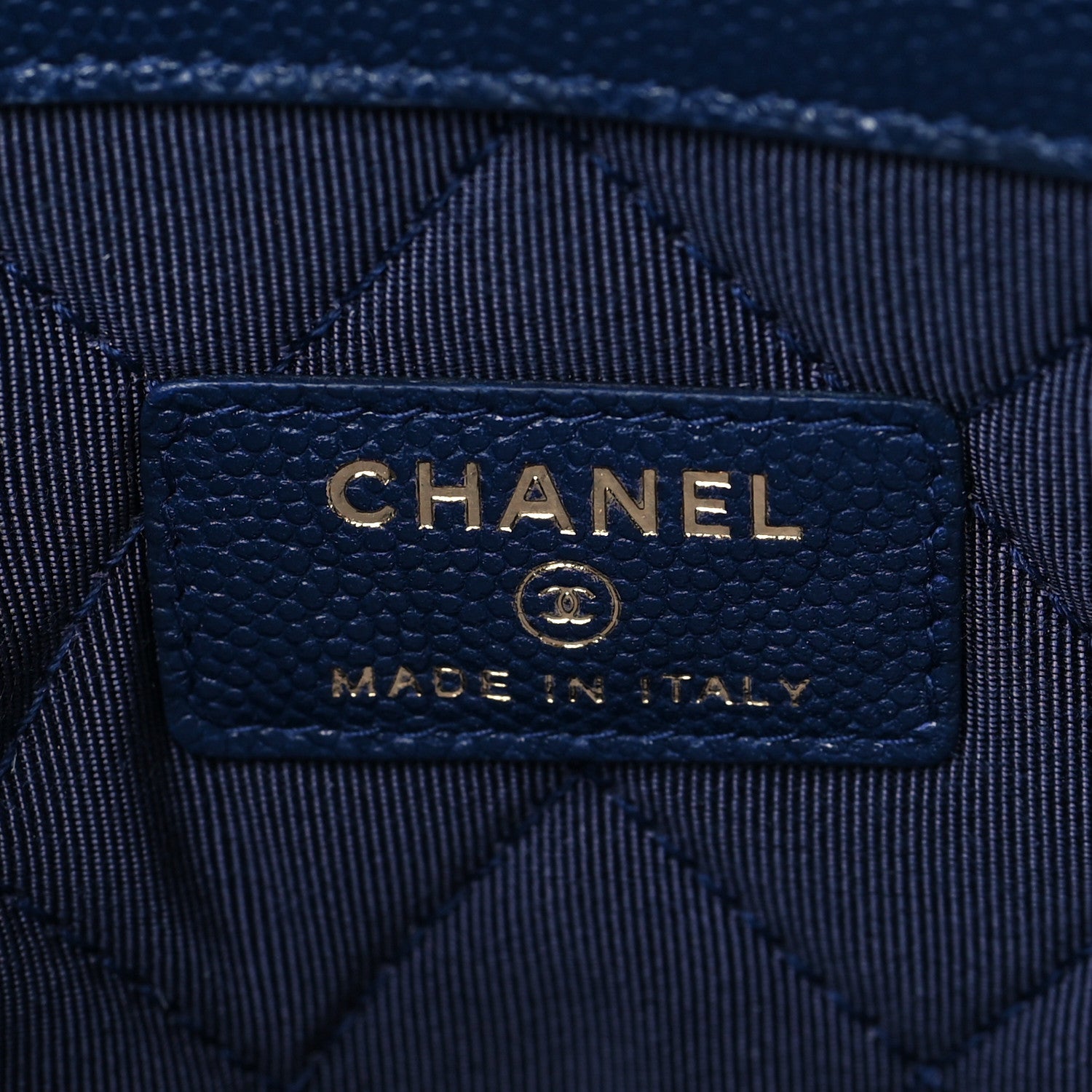 Chanel Caviar Quilted Medium Golden Class Pouch Navy 6 of 7