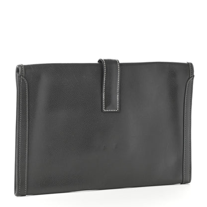 Hermes Epsom Jige PM Clutch Graphite 3 of 9