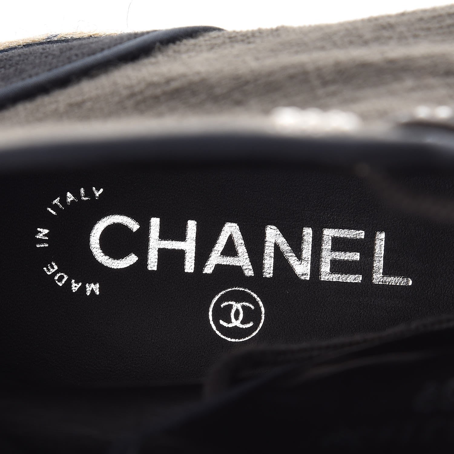 Chanel Cotton Lace Up High Top Espadrilles 39 Dark Green Black 7 of 9