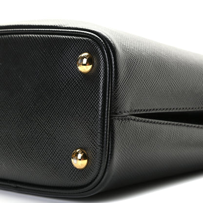 Prada Saffiano Cuir Small Panier Bucket Bag Black Fuoco 8 of 8