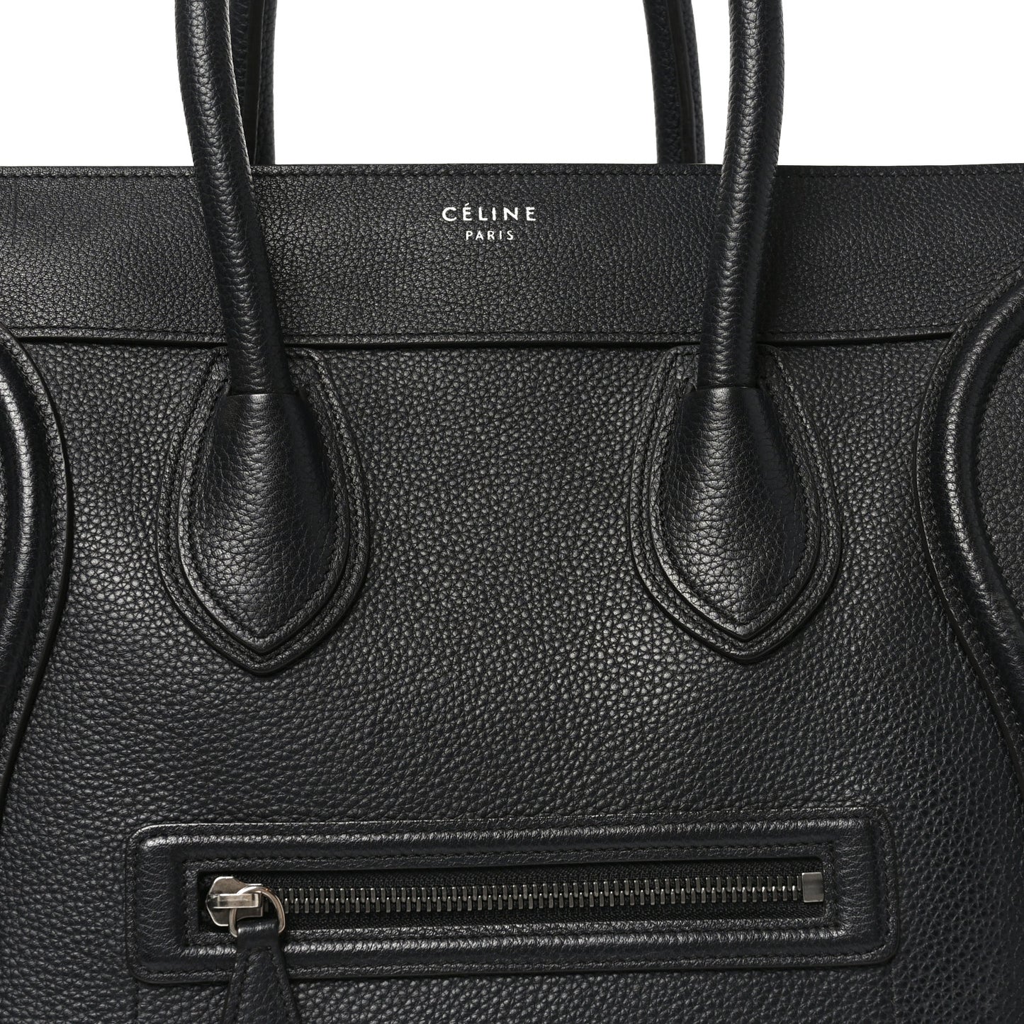 Drummed Calfskin Mini Luggage Black