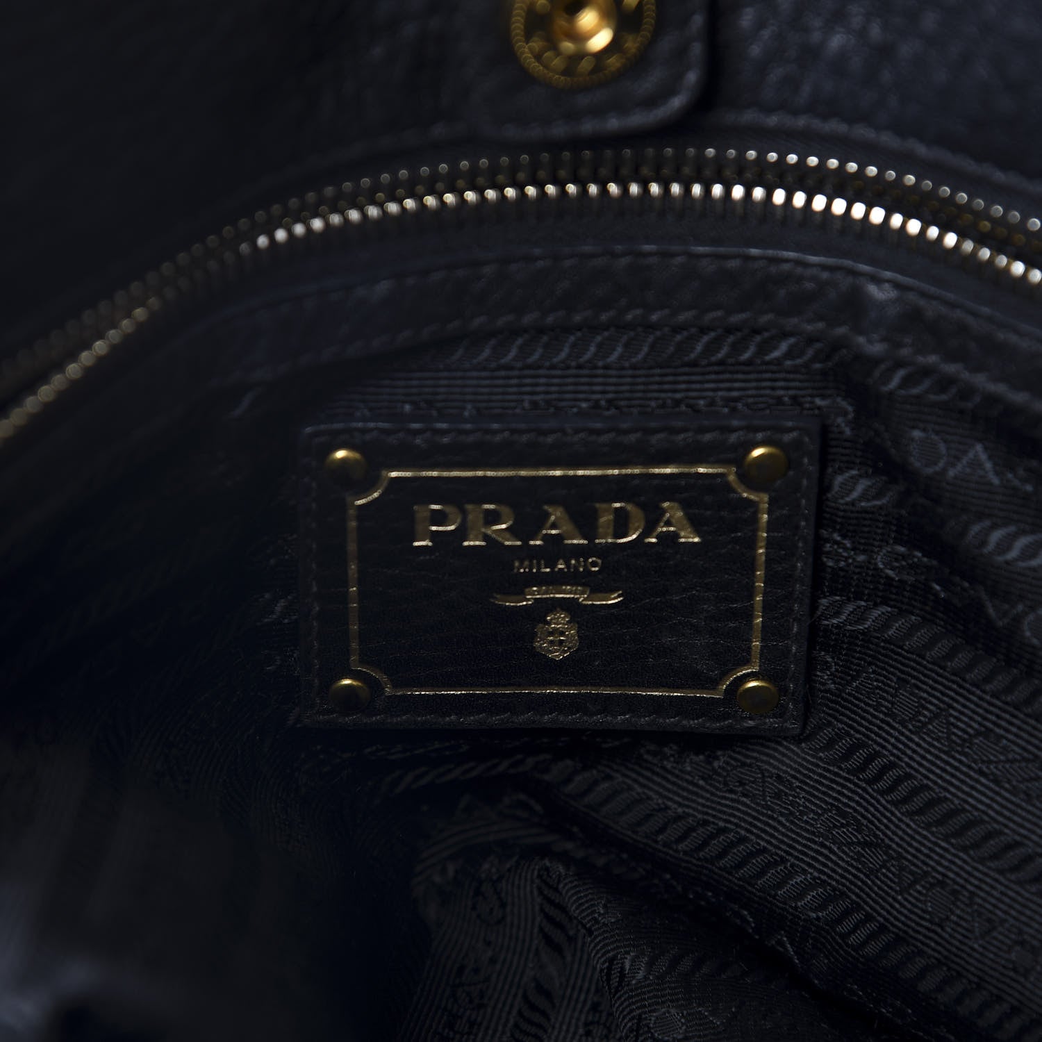 Prada Vitello Daino Shoulder Bag Black 11 of 13