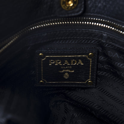 Prada Vitello Daino Shoulder Bag Black 11 of 13