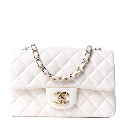 Chanel Lambskin Quilted Mini Rectangular Flap White 1 of 11