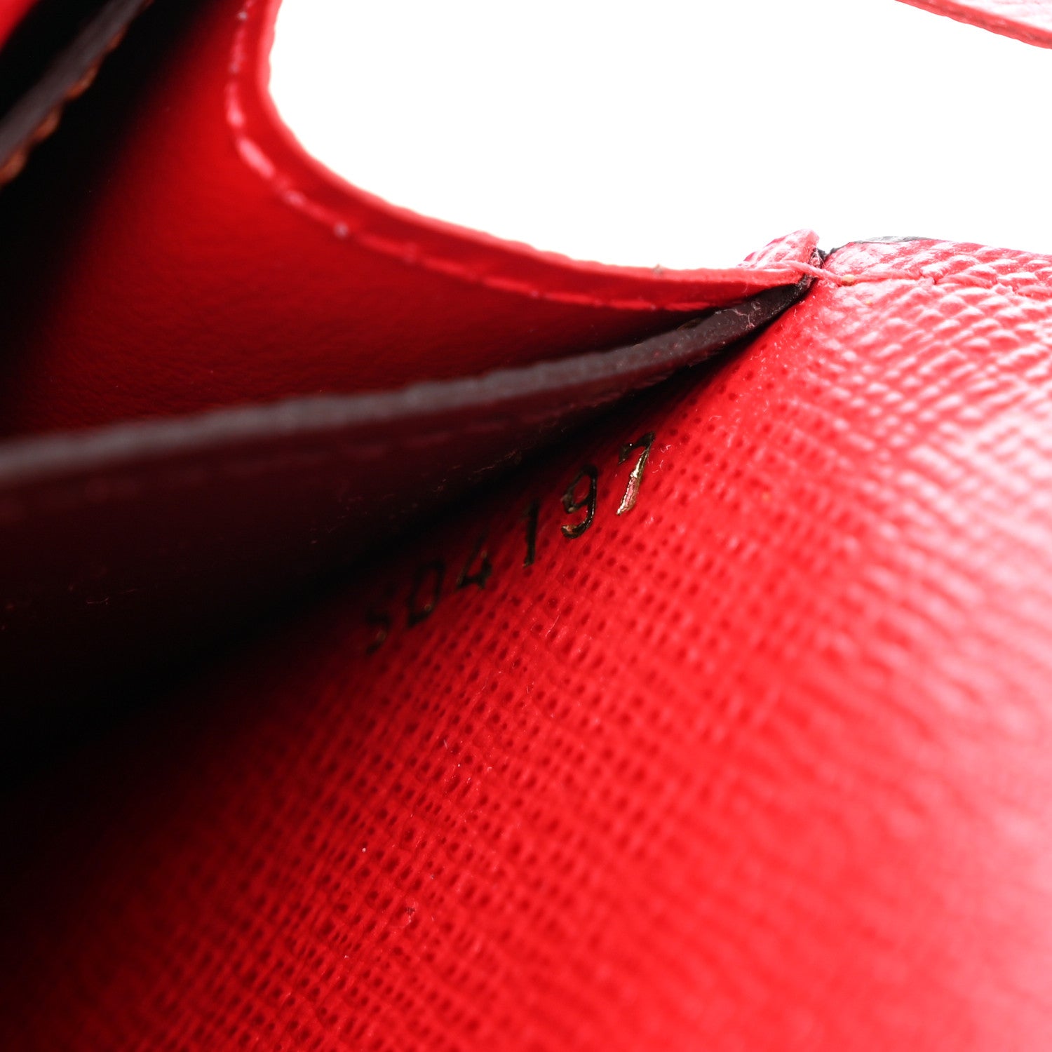 Louis Vuitton Damier Ebene Emilie Wallet Red 8 of 8