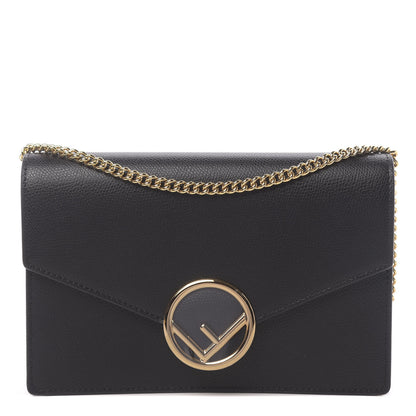 Fendi Vitello Cruise F is Fendi Medium Envelope Wallet on Chain Black 1 of 11