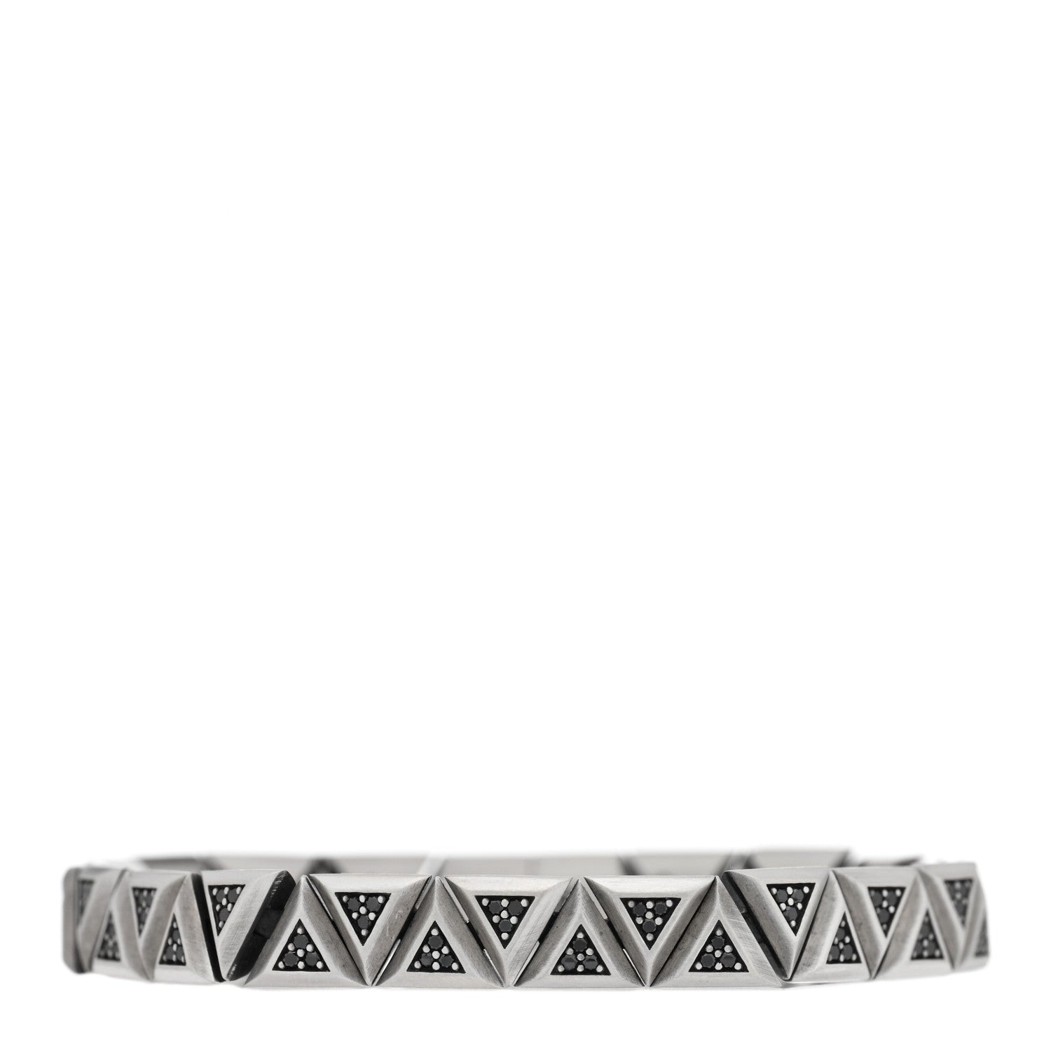 David Yurman Sterling Silver Black Diamond Link Chain Bracelet 1 of 3