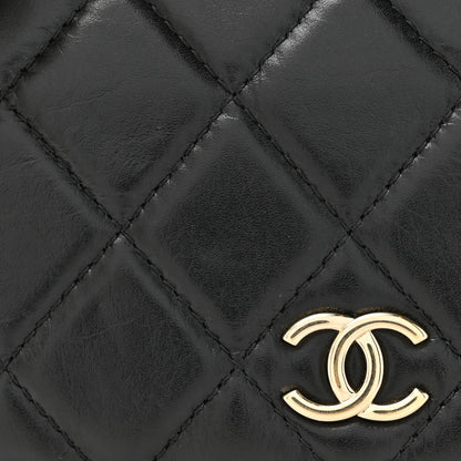 Chanel Calfskin Quilted Mini Maxi Pearls Wallet On Chain WOC Black 9 of 11