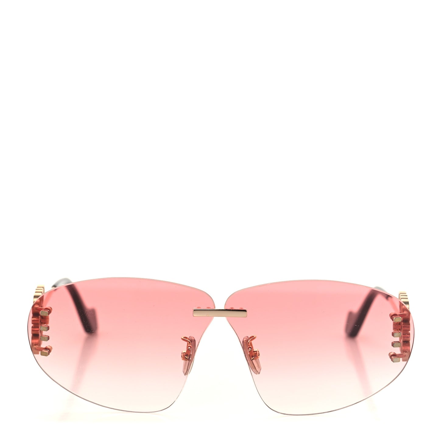 Metal Anagram Sunglasses LW40048U Gold Pink